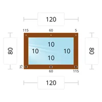 Мягкое окно 120x80 см, для веранды, беседки